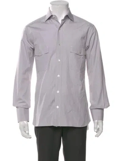 Pre-owned Tom Ford Long Sleeve Dress Shirt In Gray