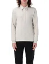 Tom Ford Cotton Blend Rugby Polo In Gray