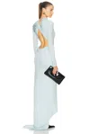Tom Ford Crepe Jersey Long Sleeve Evening Dress Dresses Light Blue In Gray