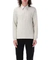 Tom Ford Cotton Blend Rugby Polo In Grey