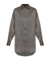 Tom Ford Camicia In Seta A Pois Dal Fit Rilassato In Gray