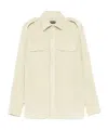 Tom Ford Oversized Silk Shirt In Neutral