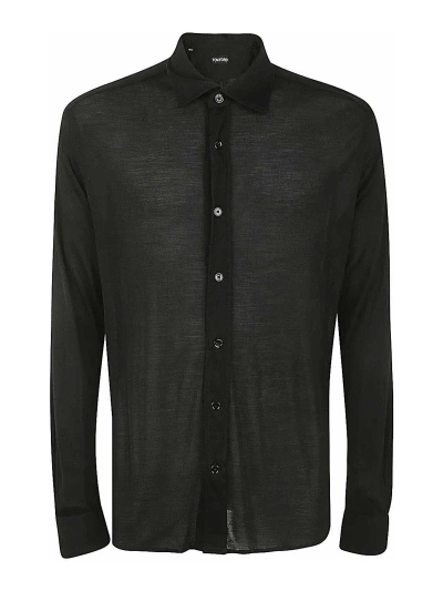 Tom Ford Long Sleeve Shirt In Black