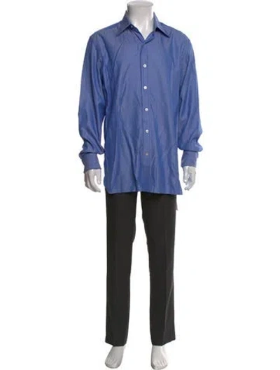 Pre-owned Tom Ford Long Sleeve Shirt In Blue
