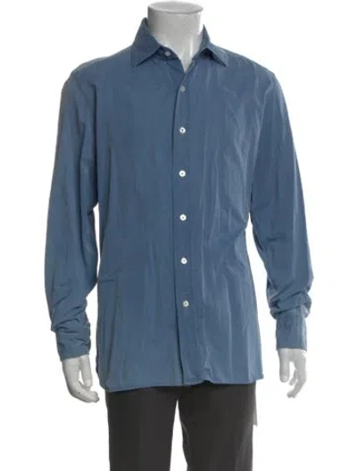 Pre-owned Tom Ford Long Sleeve Shirt In Blue