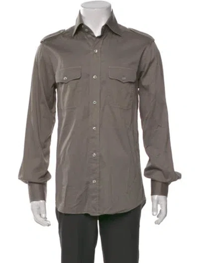 Pre-owned Tom Ford Long Sleeve Shirt In Gray
