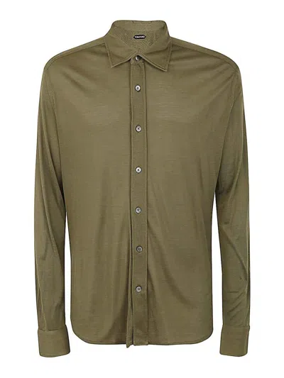 Tom Ford Long Sleeve Shirt In Green