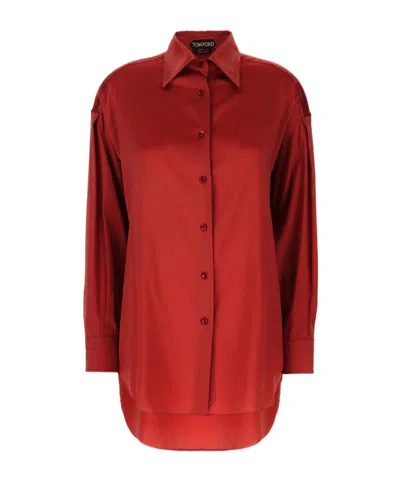 Tom Ford Long Sleeve Shirt In Red