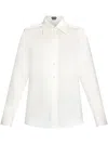Tom Ford Long-sleeve Silk Shirt In White