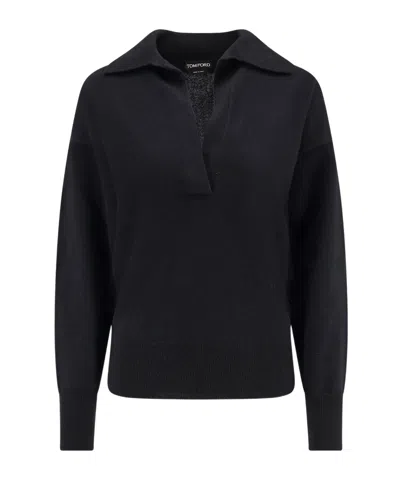Tom Ford Long Sleeve Sweater In Black