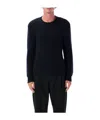 Tom Ford Mens Light Grey Crewneck Knitted Wool Cashmere Blend Jumper In Gray