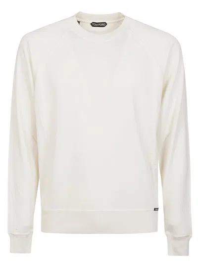 Tom Ford Long Sleeve Sweater In Ivory