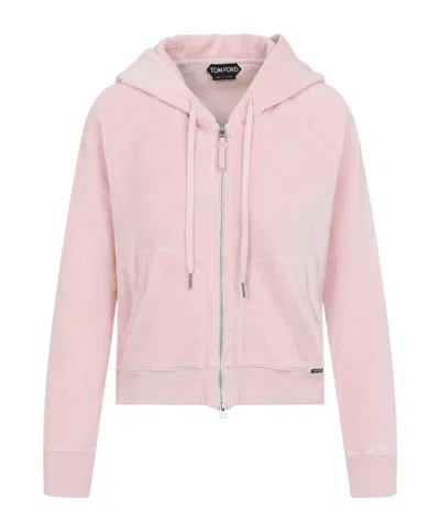 TOM FORD TOM FORD ZIPPED TOWELLING HOODIE