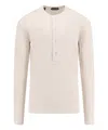 Tom Ford Henley T-shirt Ivory In Beige