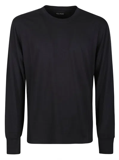 Tom Ford Long Sleeve T-shirt In Black