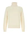 Tom Ford Cashmere Turtleneck Sweater With Ribbed Cuffs And Hem In Neutral