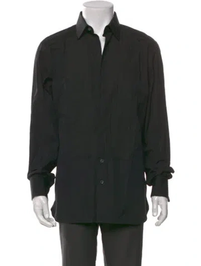 Pre-owned Tom Ford Long Sleeve Tuxedo Shirt In Black