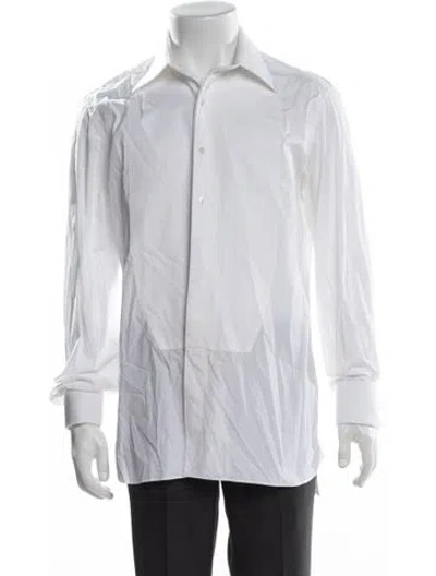 Pre-owned Tom Ford Long Sleeve Tuxedo Shirt In Neutral