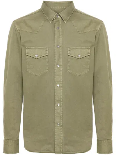 Tom Ford Green Long-sleeve Twill Shirt