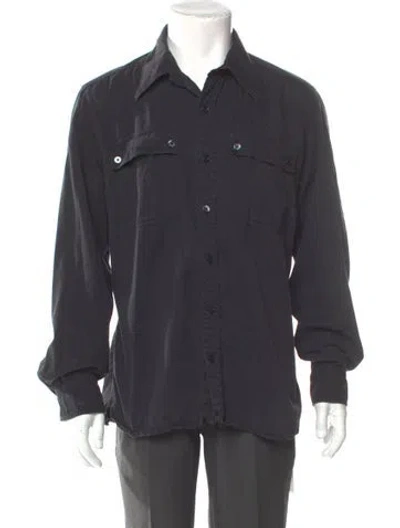 Pre-owned Tom Ford Long Sleeve Western Shirt In Gray