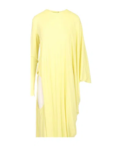 Tom Ford Long-sleeved Asymmetric Evening Dress In Yellow