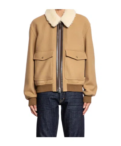 Tom Ford Long-sleeved Casual Jacket In Brown