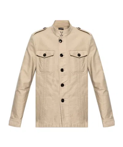 Tom Ford Long-sleeved Casual Jacket In Nude