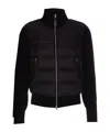 Tom Ford Mens Black Hybrid Funnel-neck Shell-down Knitted Jacket In Black