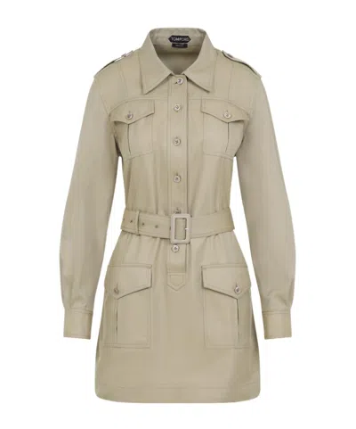 TOM FORD TOM FORD SAFARI LONG-SLEEVED MINI DRESS