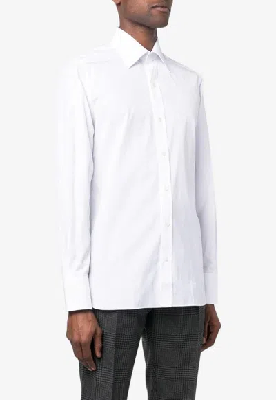 Tom Ford Ice Long-sleeved Shirt In Blue