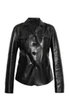 Tom Ford Long-sleeved Leather Jacket In Black