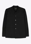 Tom Ford Black Button-up Poplin Shirt In Black