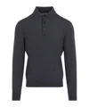 Tom Ford Premium Grey Wool Polo T-shirt In Gray