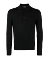 Tom Ford Cashmere And Silk Polo Sweater In Black