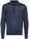 Tom Ford Long-sleeved Polo Shirt In Blue