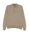 Tom Ford Long-sleeved Polo Shirt In Nude