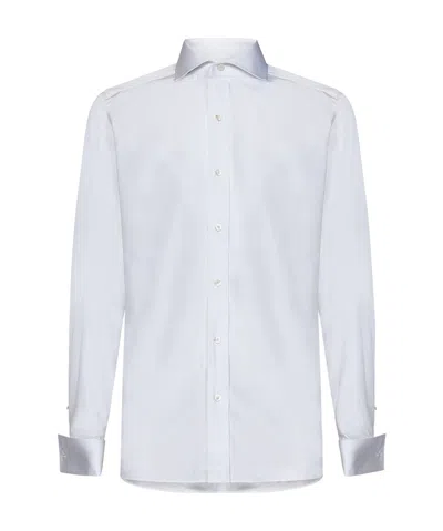 Tom Ford Long-sleeved Poplin Shirt In White