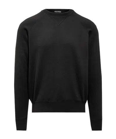 Tom Ford Long-sleeved Pullover Sweater In Black