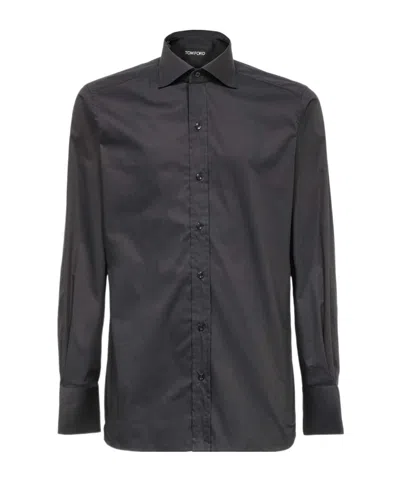 Tom Ford Long-sleeved Shirt In Black