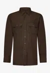 Tom Ford Long-sleeved Shirt In Military Green