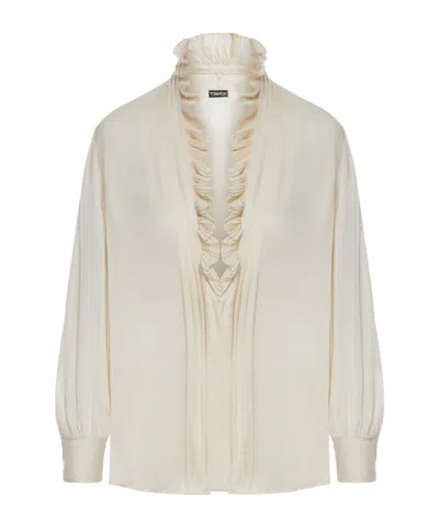 Tom Ford Long-sleeved Shirt In White