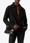 Tom Ford Long-sleeved Silk-blend Shirt In Black