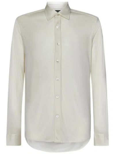 Tom Ford Long-sleeved Silk Shirt In White