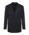 Tom Ford High Twist Double Breasted Wool Jacket Clothing In Blue