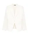 Tom Ford Long-sleeved Suit Jacket In White
