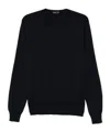 Tom Ford Round-neck Cashmere Sweater In Black