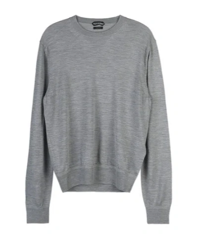Tom Ford Long-sleeved Sweater In Gray