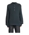 Tom Ford Maglione A Mezza Abbottonatura In Lana Cashmere In Gray