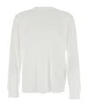 Tom Ford White Crewneck T-shirt With Long Sleeves In Cotton Blend Man In White