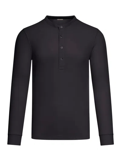 Tom Ford Long-sleeved T-shirt In Black